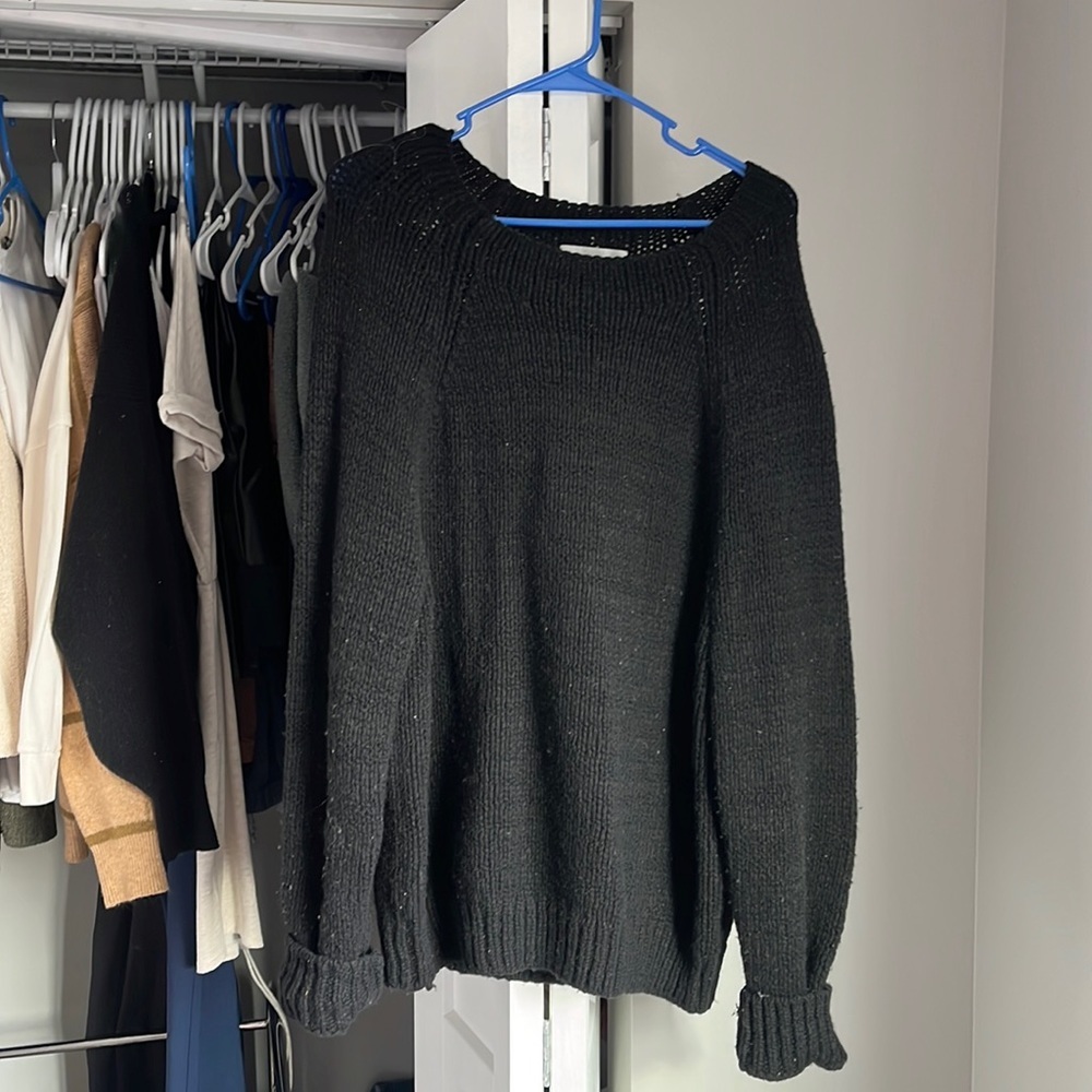 Vince Black Oversized Chunky Sweater, lightly worn